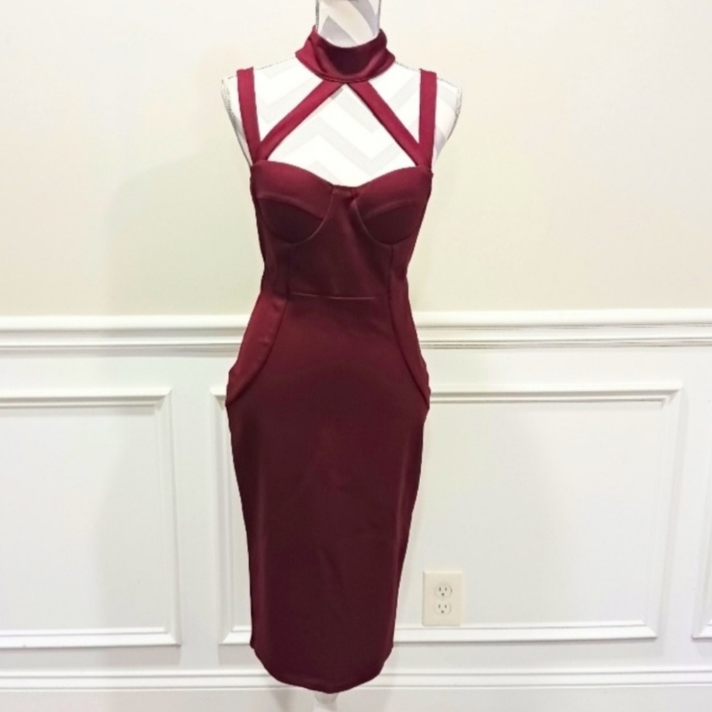 🌺🌺6 Sharp Strappy Choker Bodycon Dress